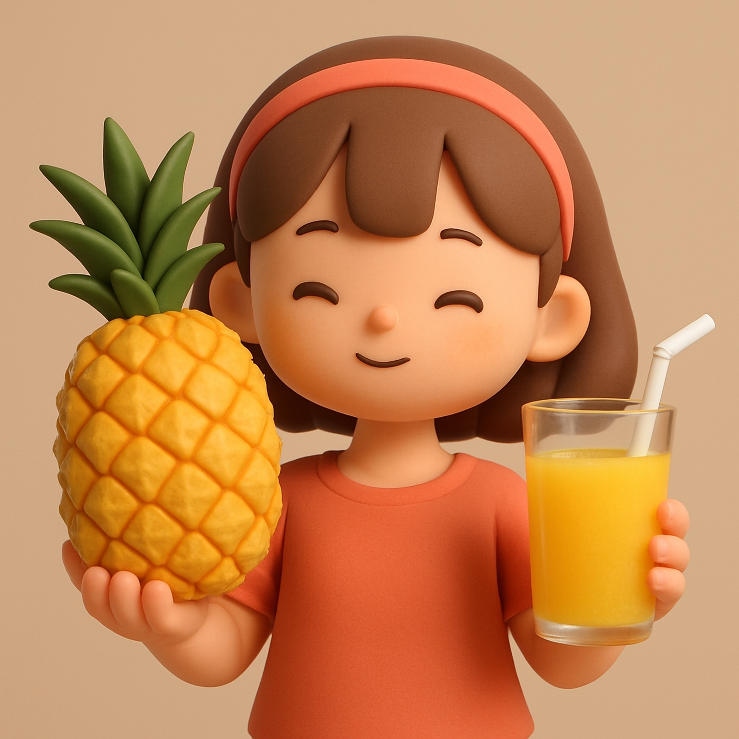 Cute,Character,3d,Image,Of,A,Woman,With,Small,Eyes